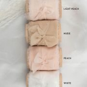 Chiffon Ribbon Colours Peach and Neutrals
