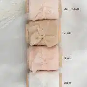 Chiffon Ribbon Colours Peach and Neutrals