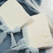Letter Press Deckled Edge Vow Books