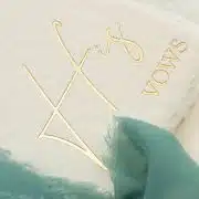 Letter Press Deckled Edge Vow Books