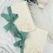 Letter Press Deckled Edge Vow Books