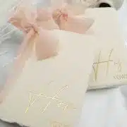 Letter Press Deckled Edge Vow Books