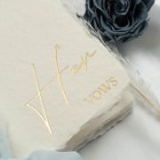 Letter Press Deckled Edge Vow Books