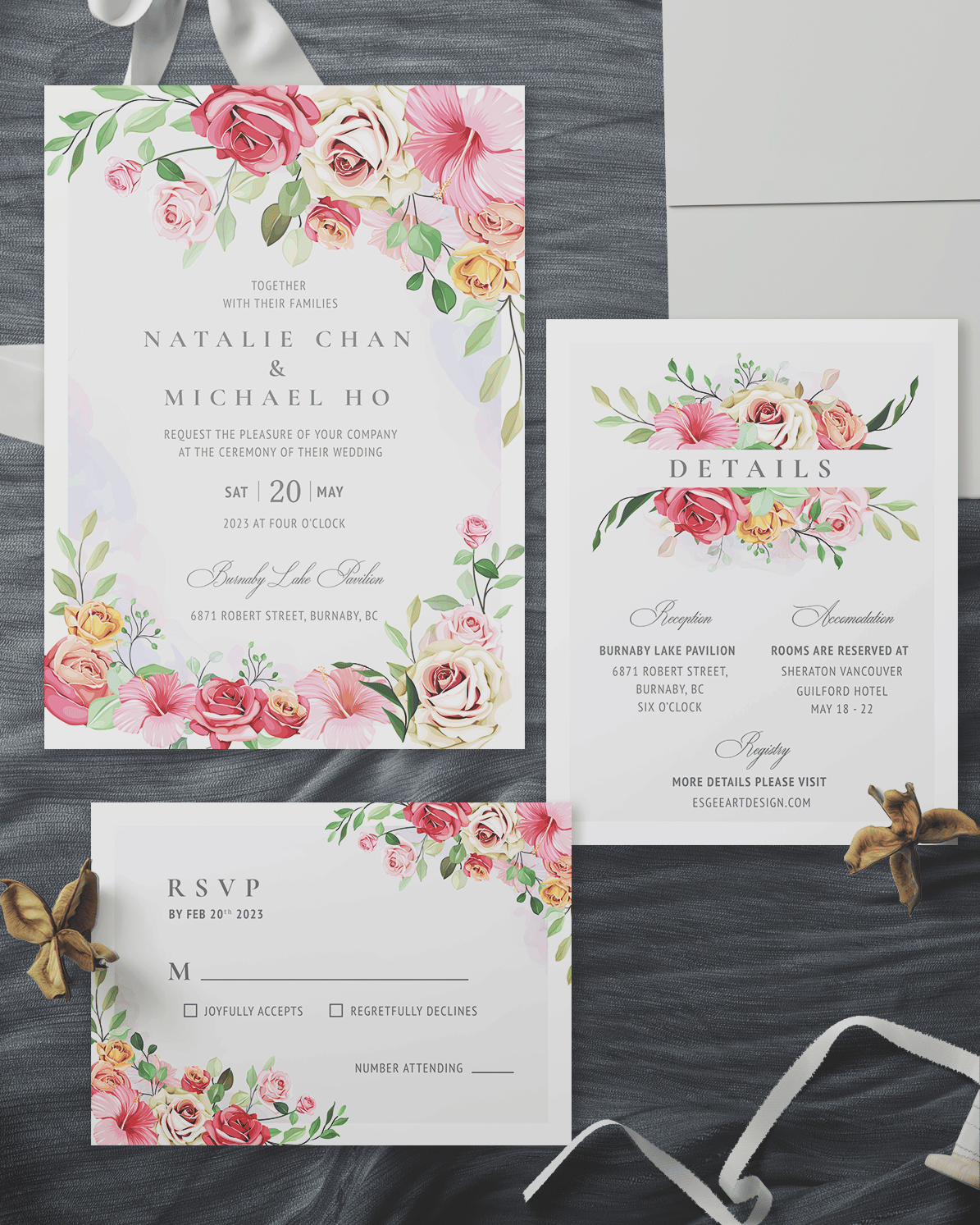 Fleur Wedding Card Suite