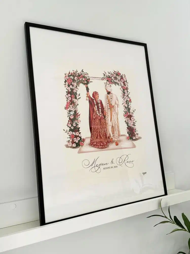 Custom Illustration Portrait on a shelf