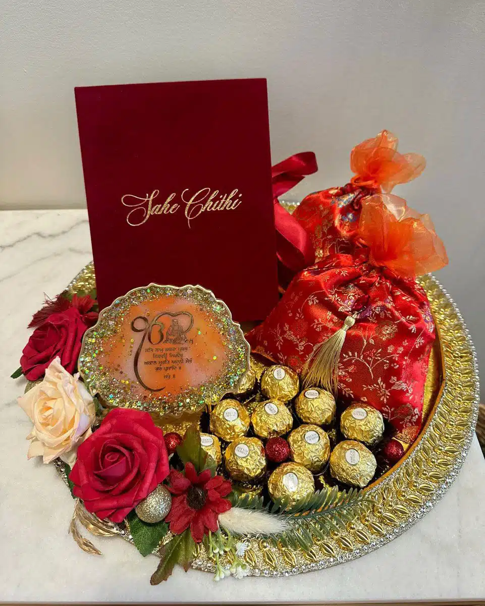 Luxury Sahe Chithi Red in a bowl presentation (Styled by The Ornate by Supreet)