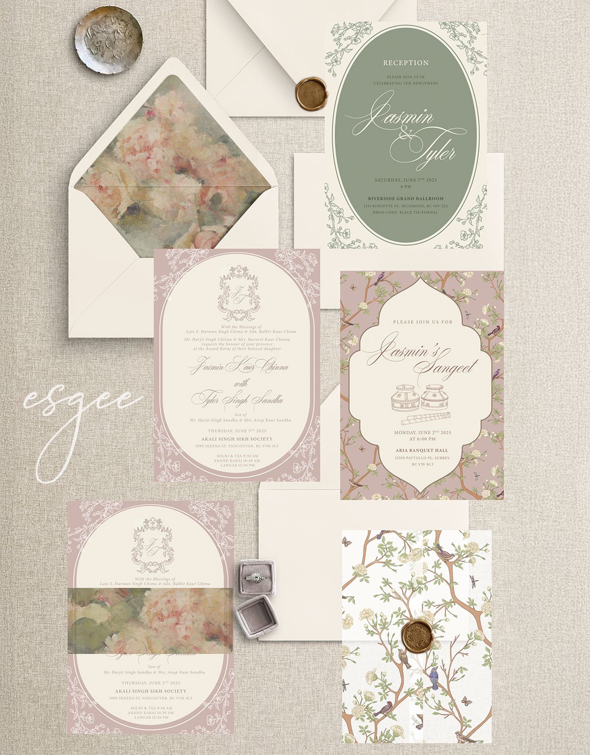 belle indian wedding invitation