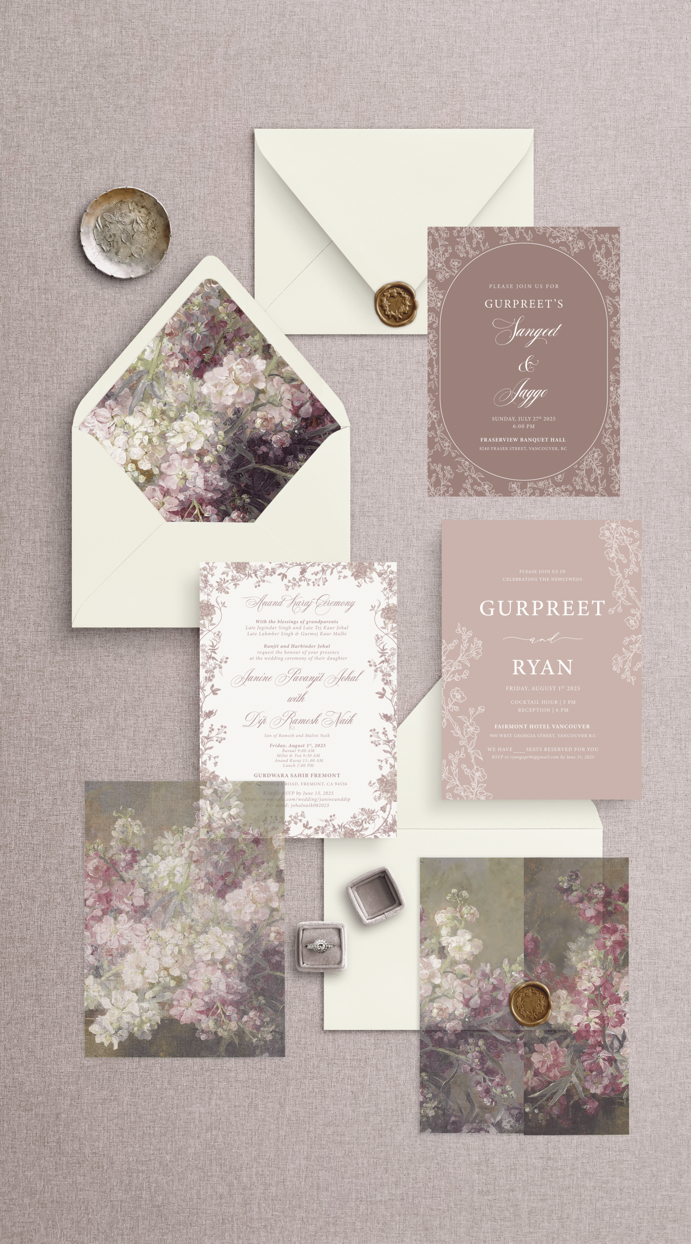 amenda indian wedding invitation