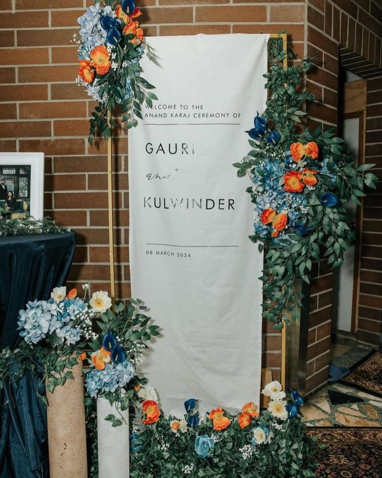 Modern Style Fabric Sign